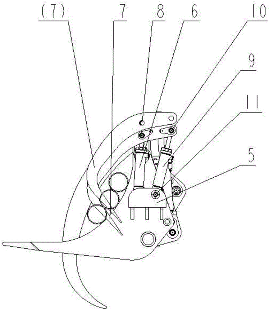 Tube arranging device for steel tube fork of loader