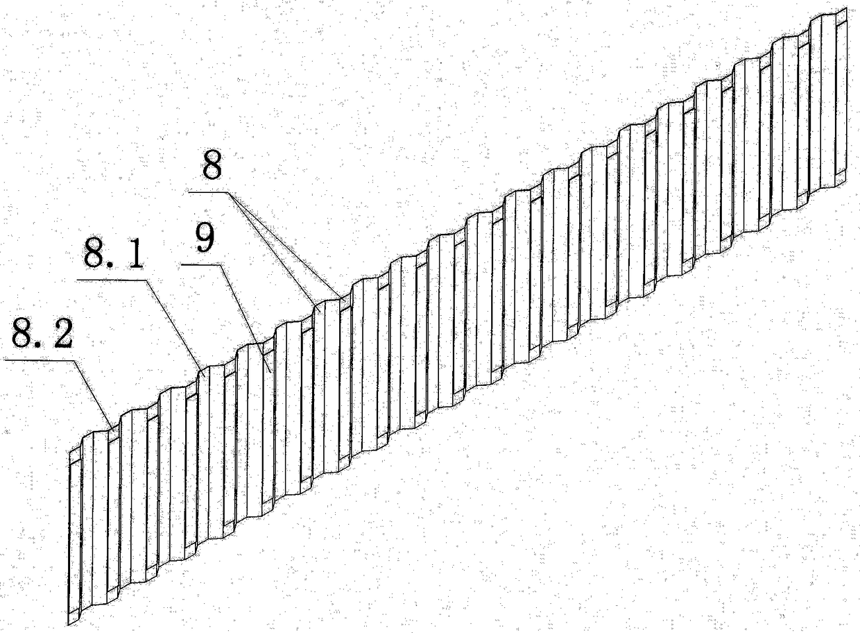 Corrugated plate type I-shaped structural beam and its construction method