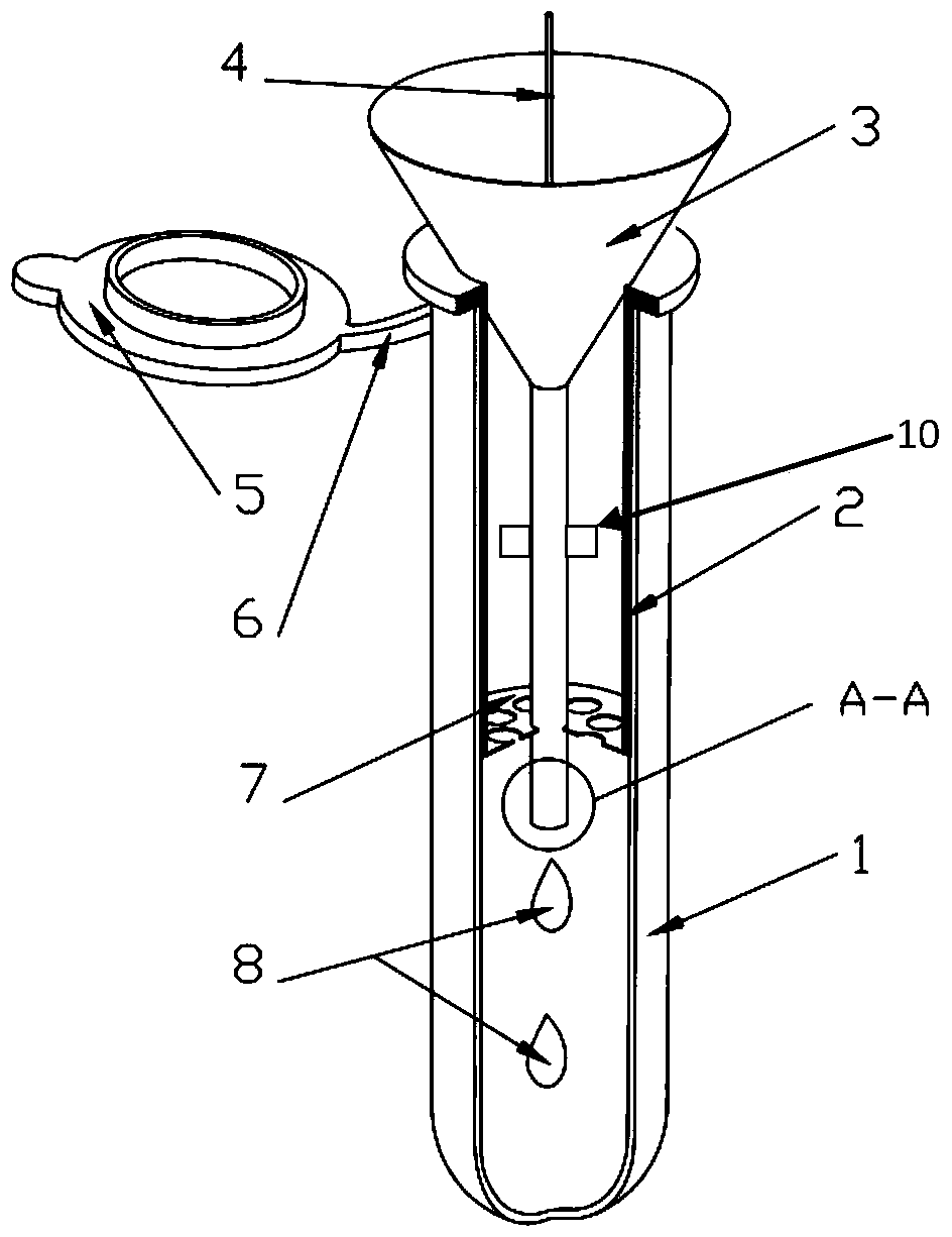 A device and method for collecting saliva and measuring the amount of saliva