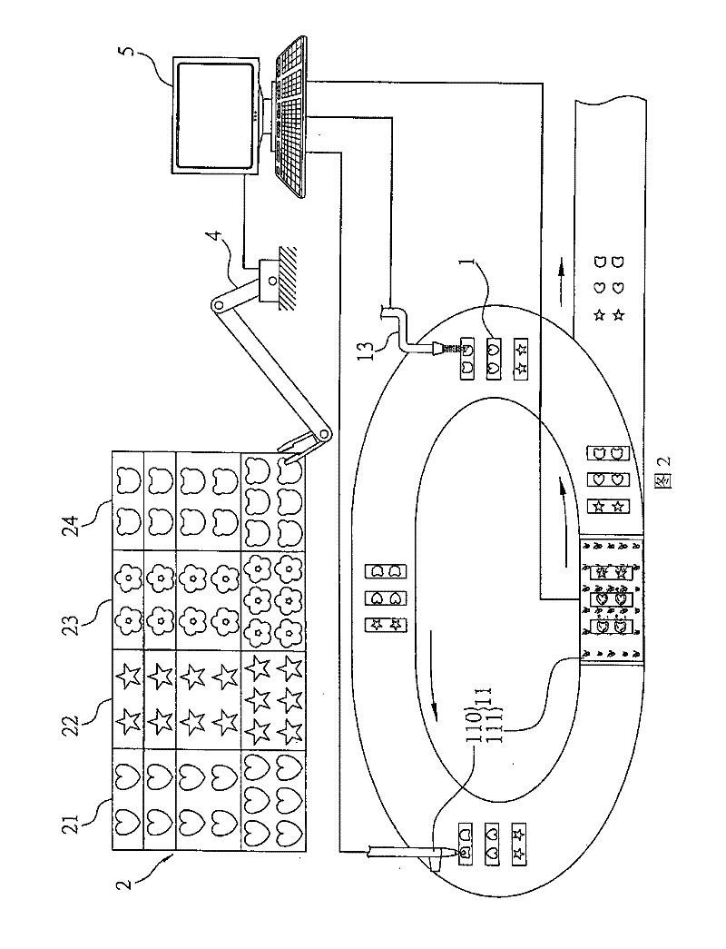 Food forming device and foods producing system having the device