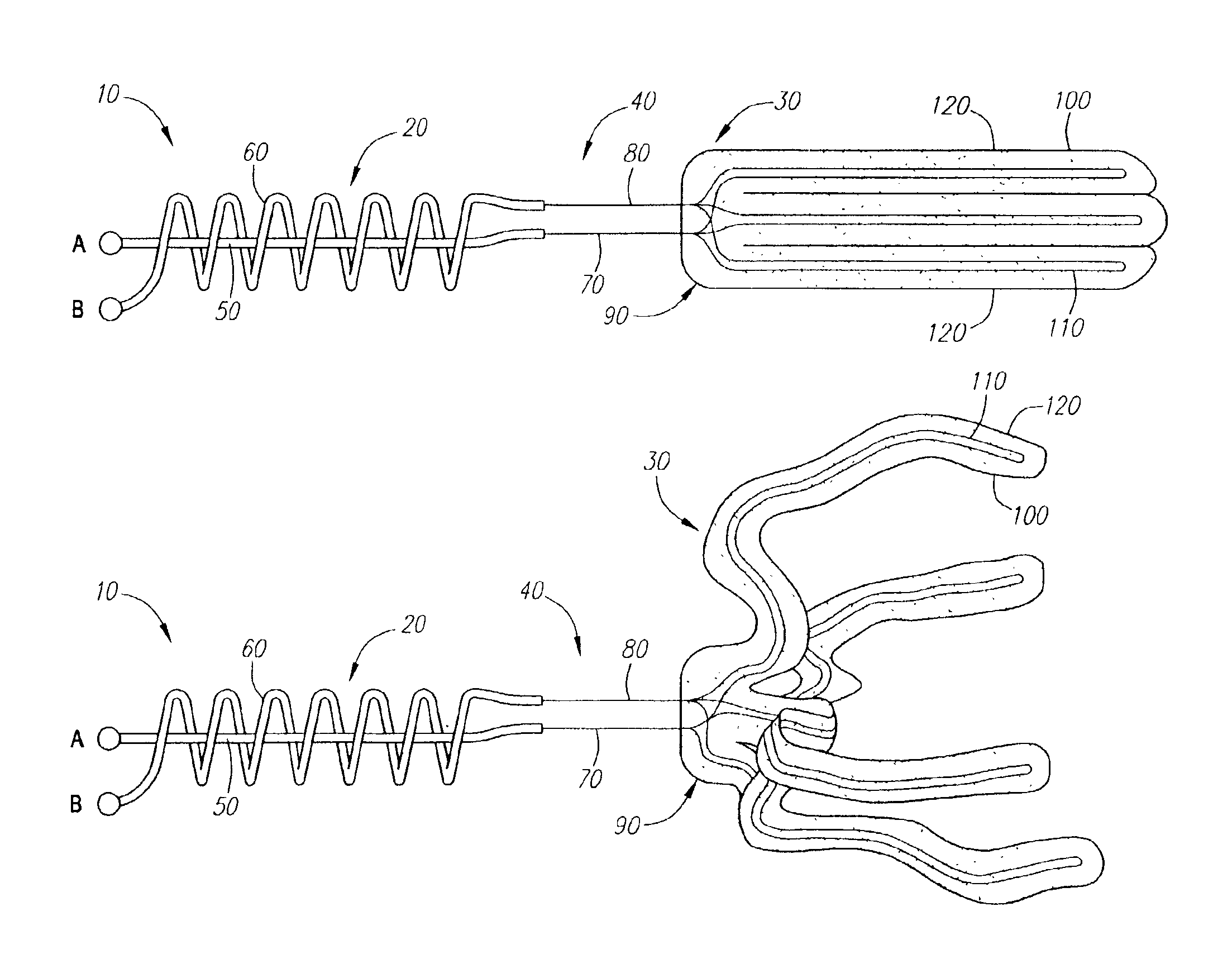 Detachable device with electrically responsive element