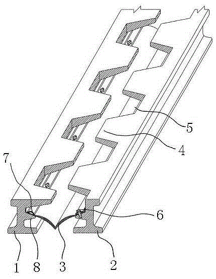 Shock-absorbing buffer expansion joint and its construction method