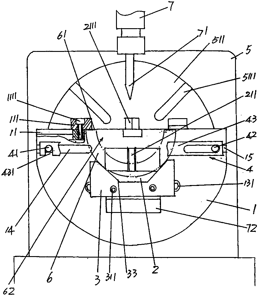 Clamping mechanism for machining glass die