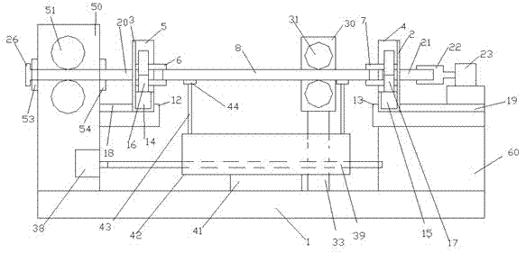 Left-and-right movement lead screw and front-and-back movement lead screw used board machining method