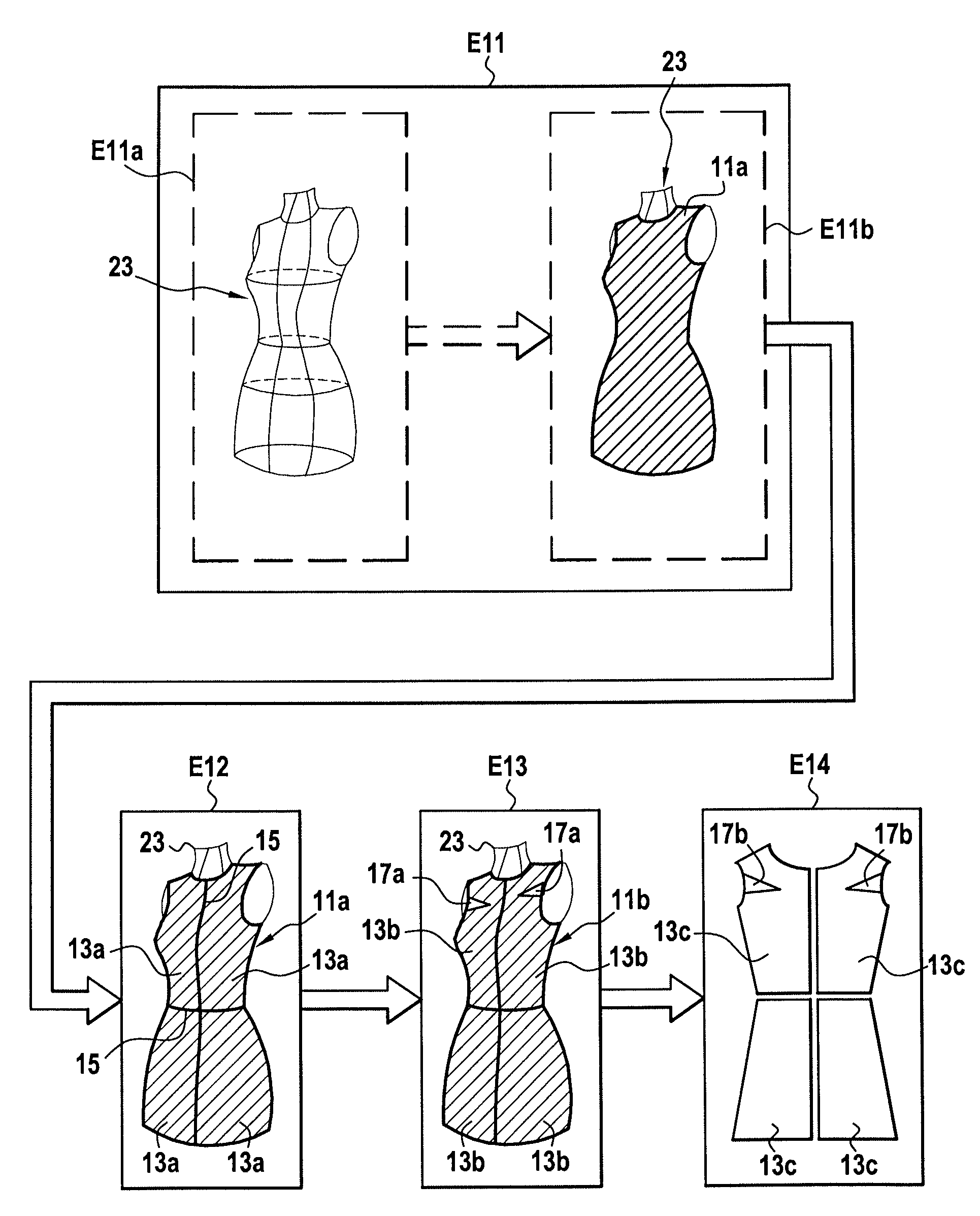 Device and method for designing a garment