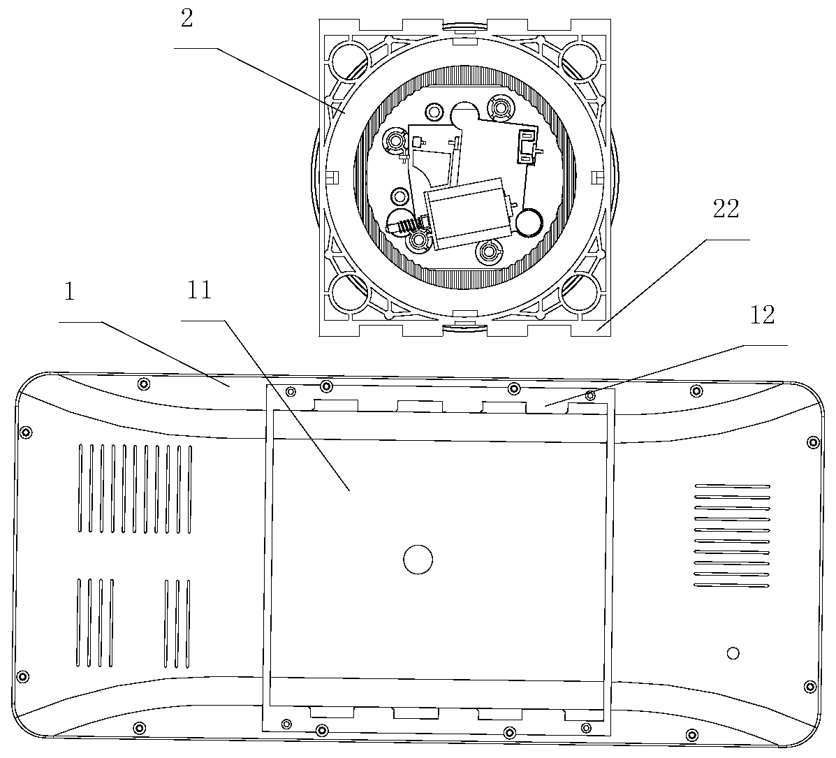 Display mounting assembly in vehicle