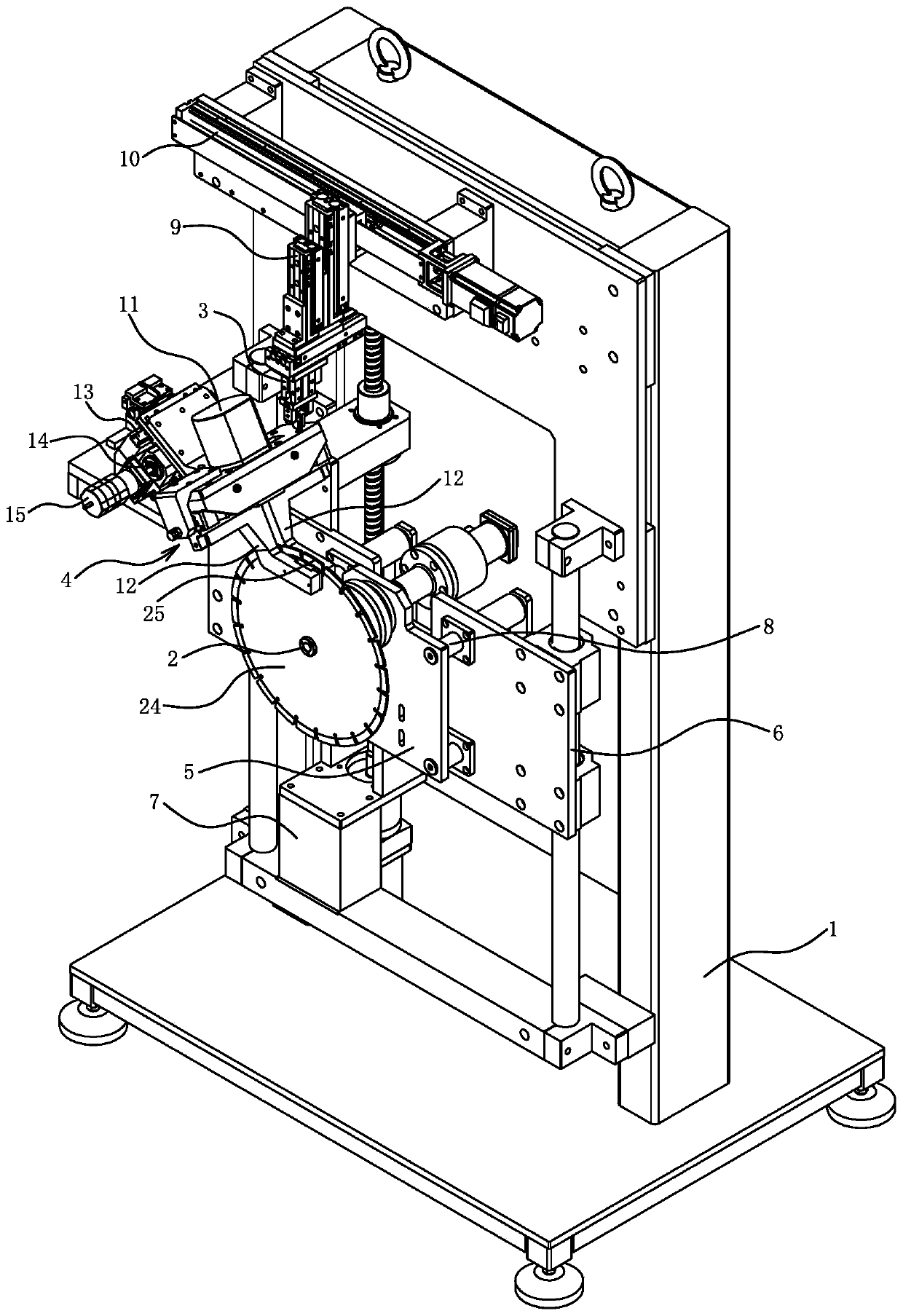 A circular saw blade welding machine