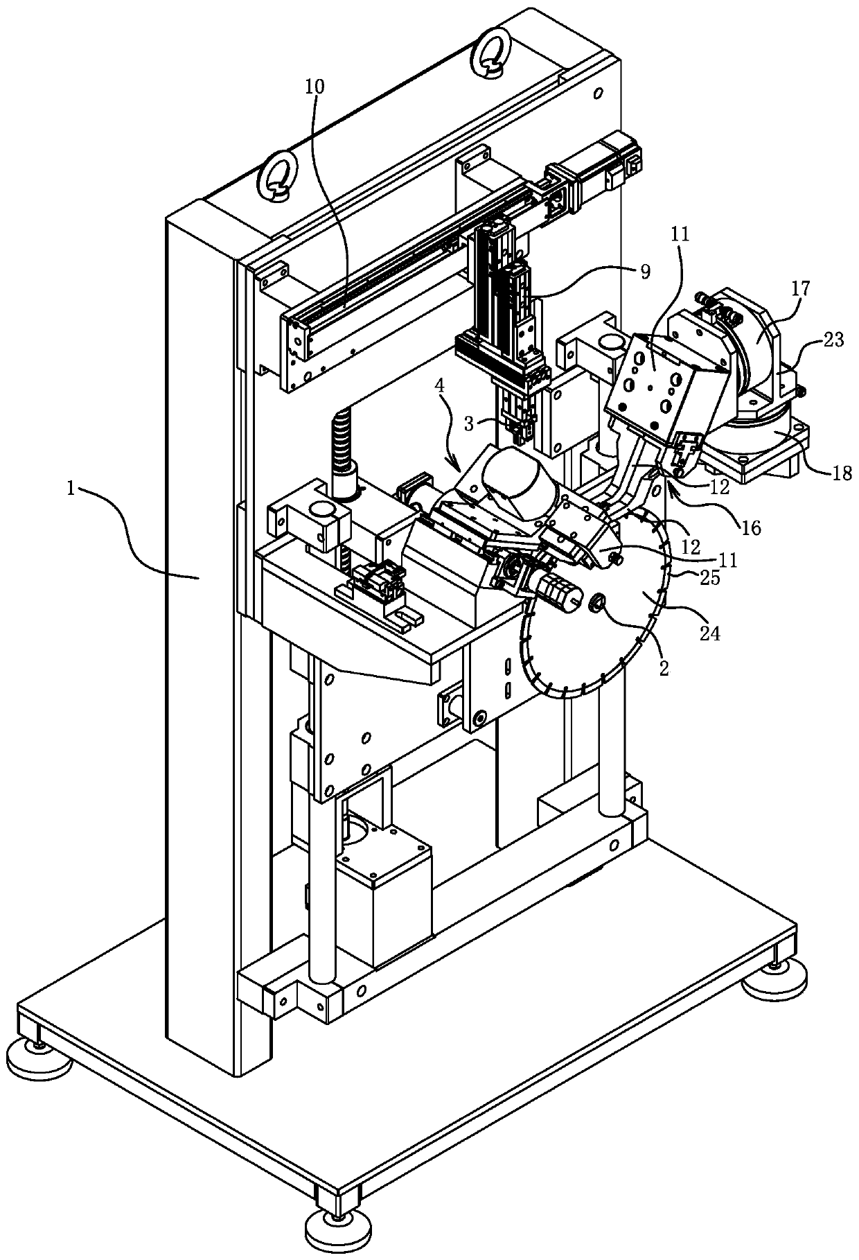 A circular saw blade welding machine