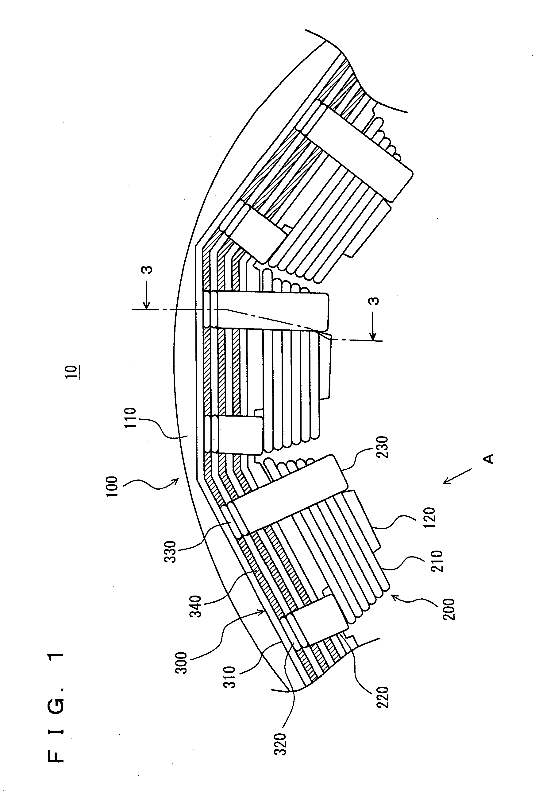 Connection line used for stator of electric motor, stator including that connection line, and method for bending the connection line