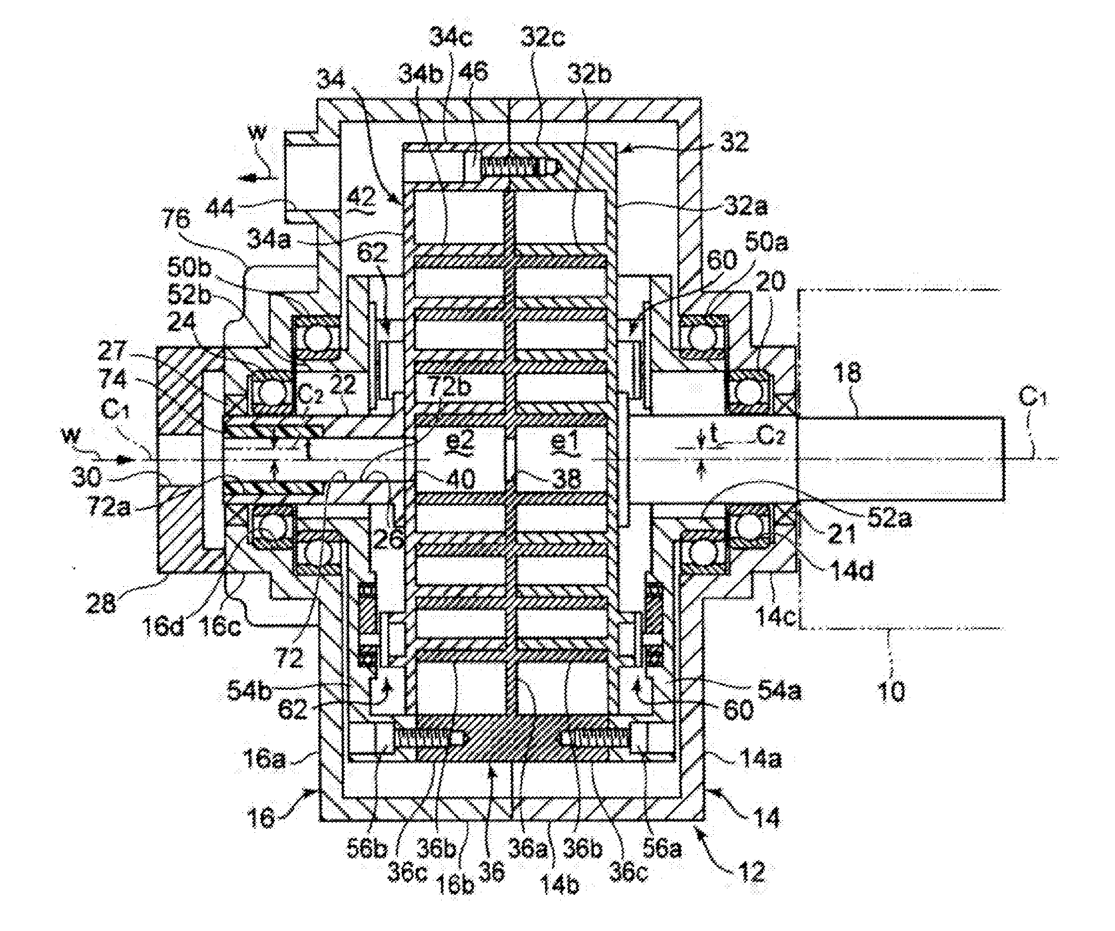 Double rotation type scroll expander and power generation apparatus including same