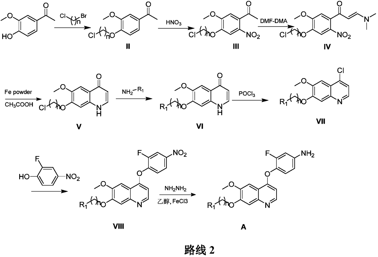 Preparation and application of 6,7-disubstituted-4-aromatic quinoline compound