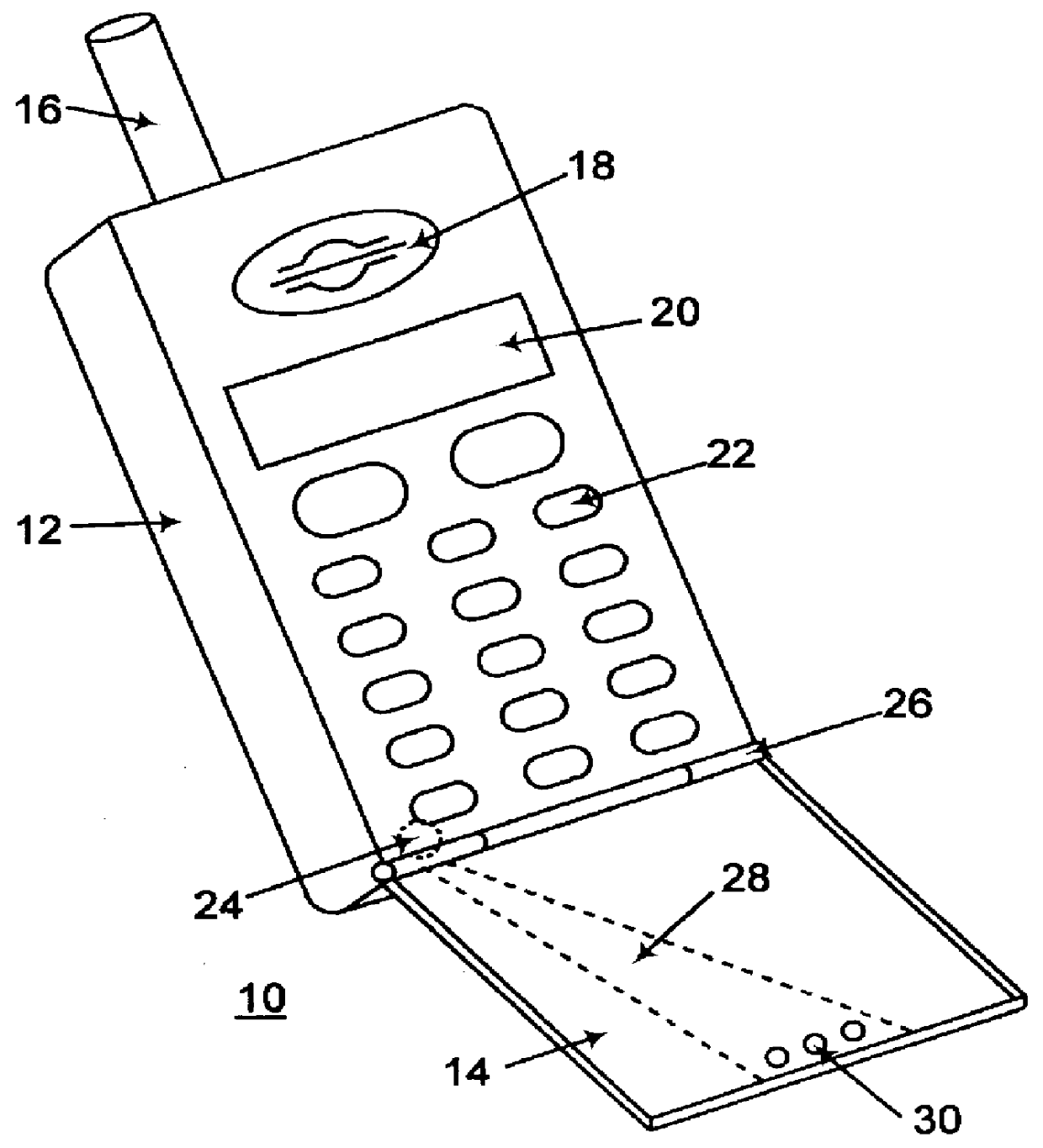 Portable speech communication apparatus with sound channel in swingable flip