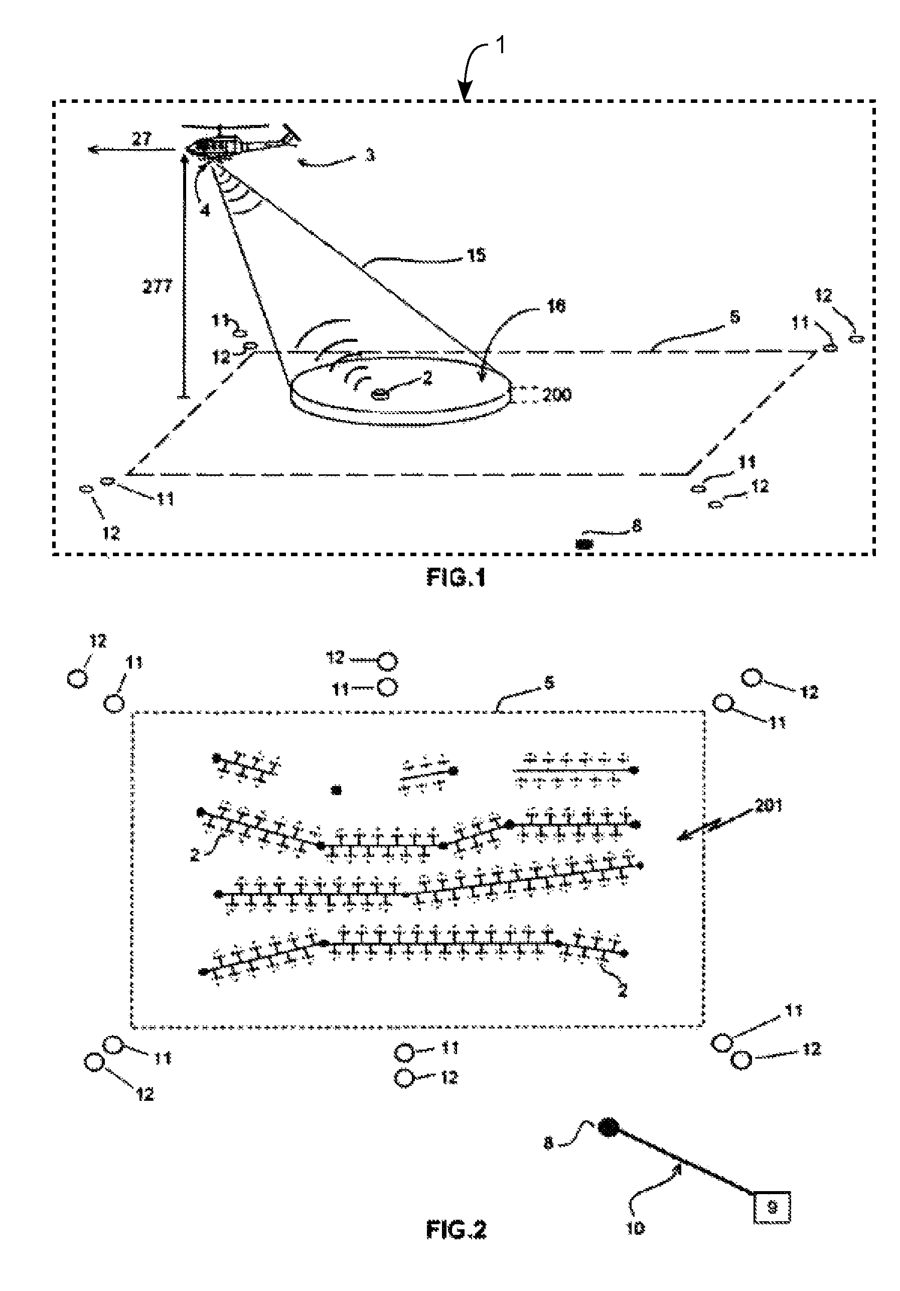 System and method for detecting, locating and identifying objects located above the ground and below the ground in a pre-referenced area of interest