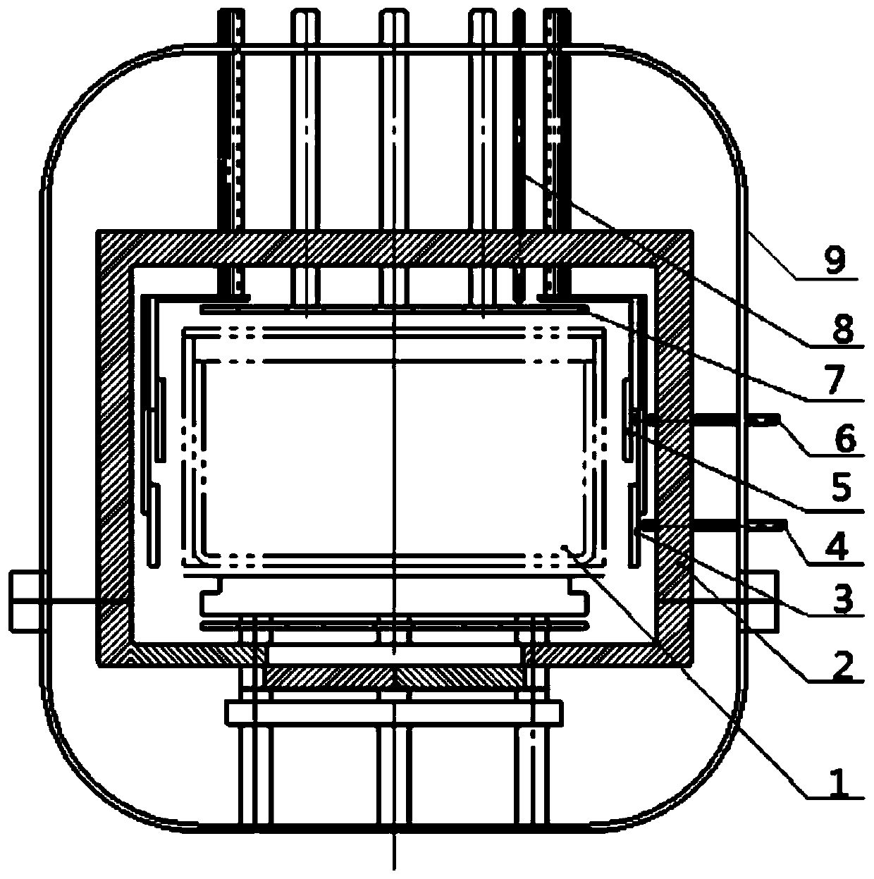 Layered temperature control polycrystalline ingot casting furnace