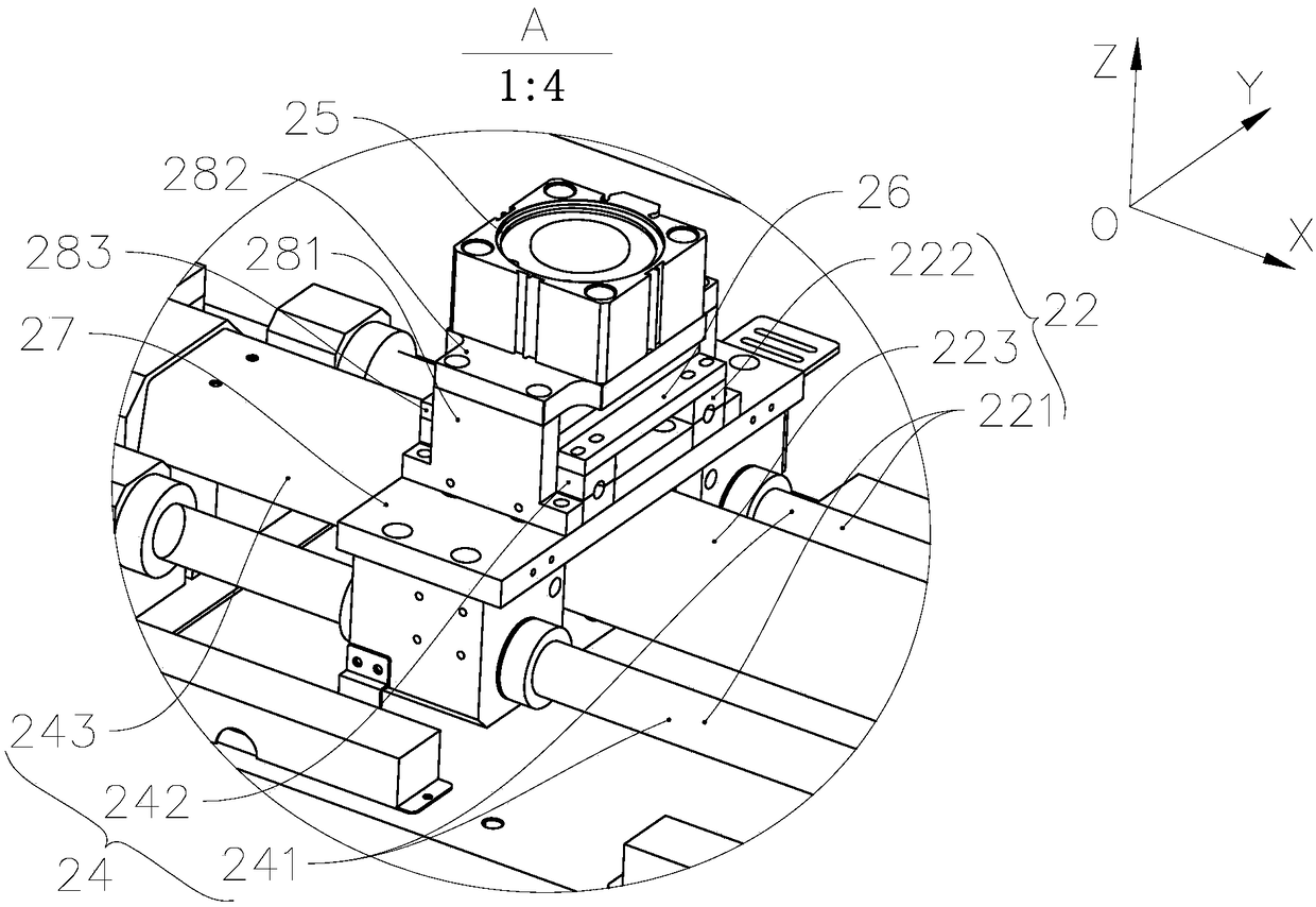 Stepping distribution system, stepping distribution device and pipe fitting machining equipment