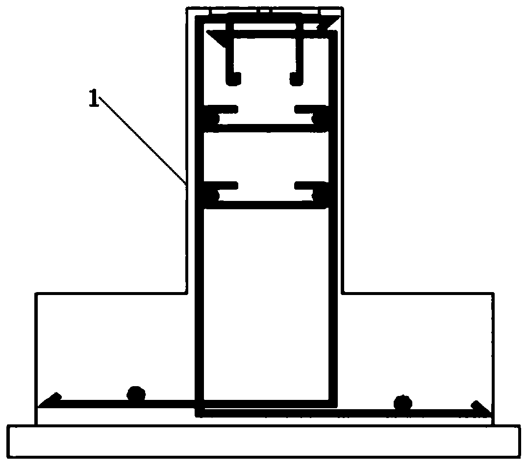 Steel structural beam type sliding stair and construction method