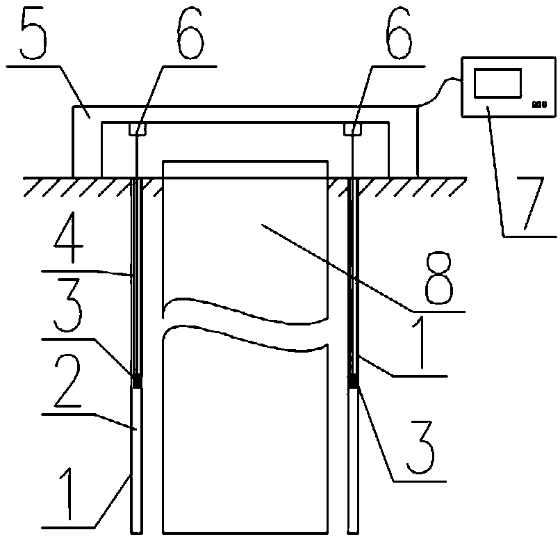 Flexible pile detection system and method