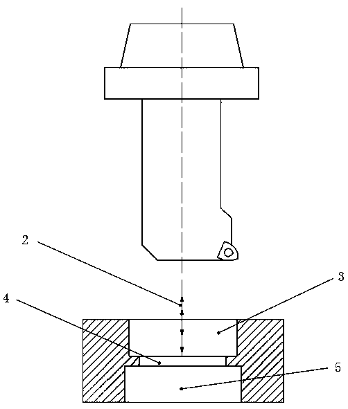 Single-face clamping hole forming method of double-side stepped hole part