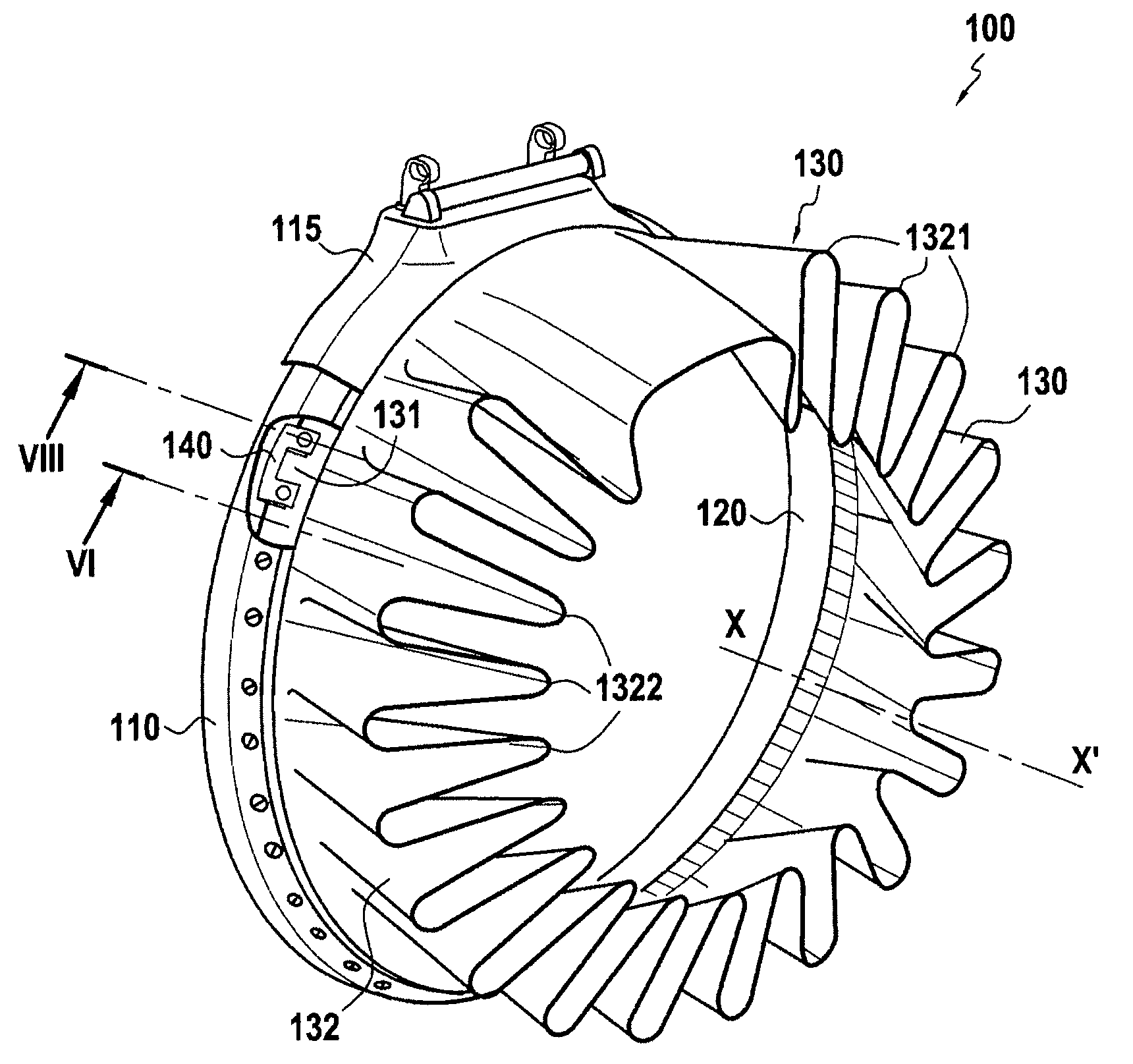 Cmc mixer with structural outer cowling