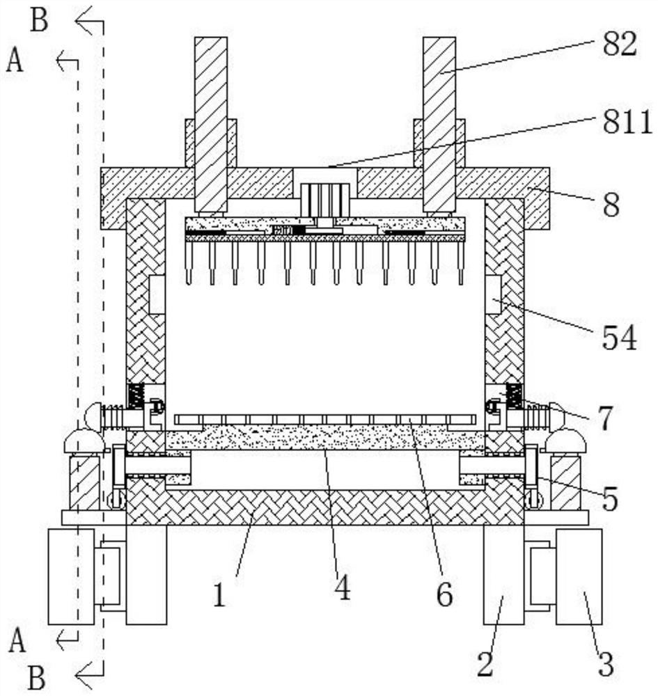 Turnover discharging device for lead-acid storage battery grid