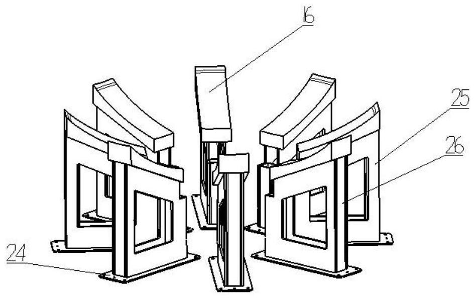 A large-scale split metal core mold assembly tool