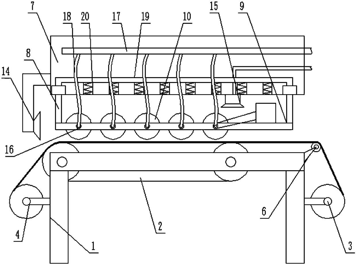 Continuous ironing device for textiles