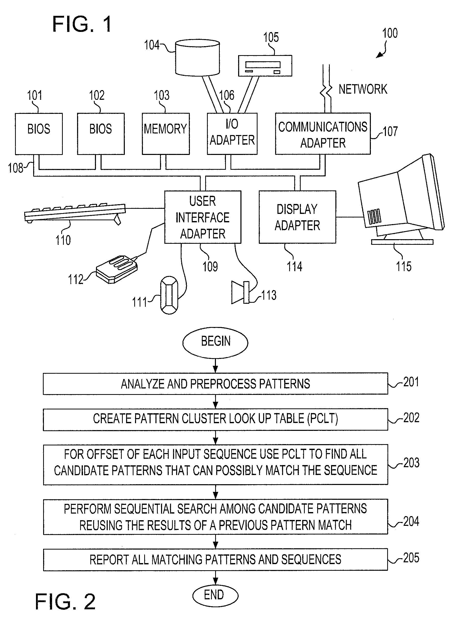 Method and apparatus for matching of bracketed patterns in test strings
