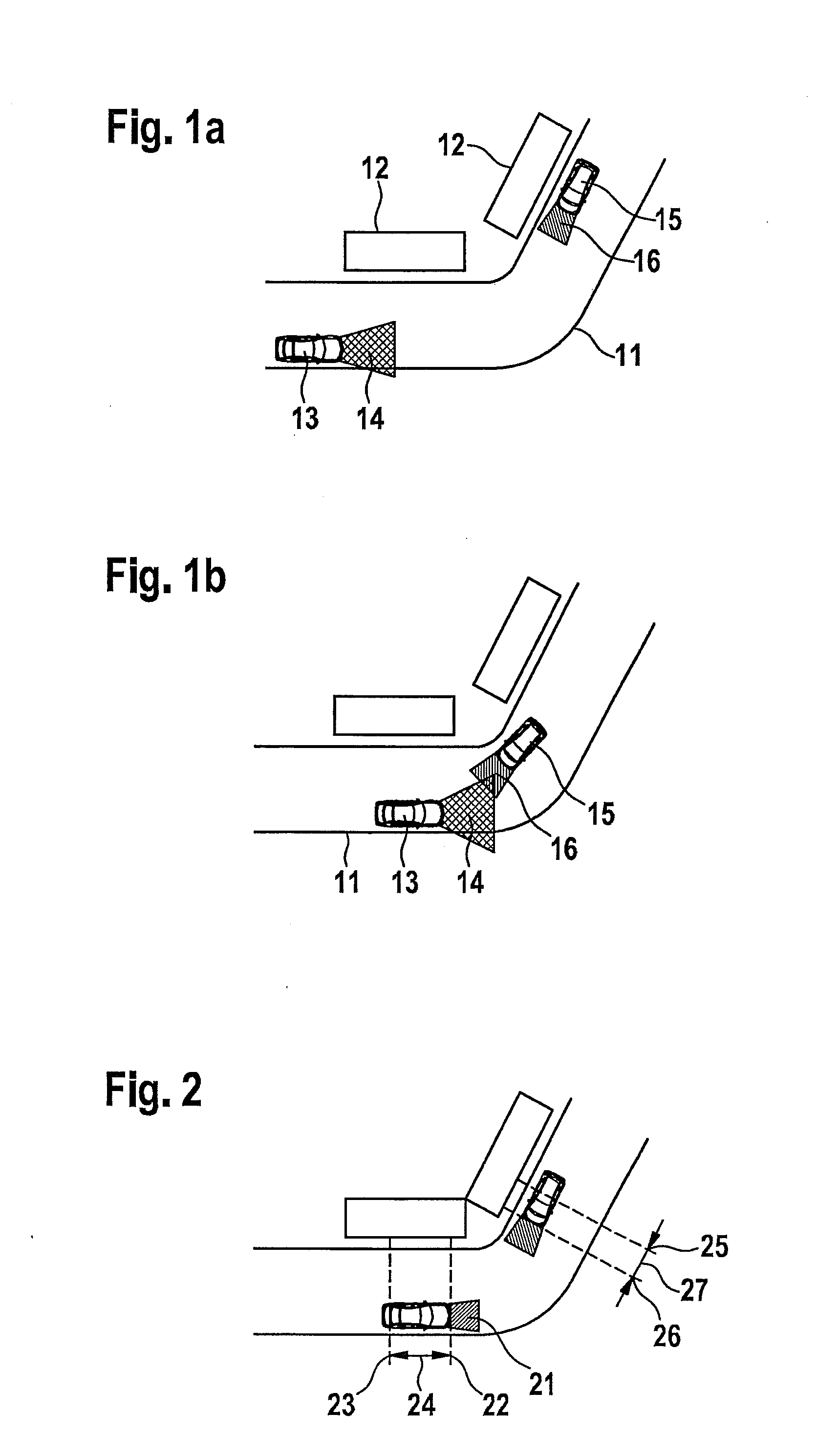 Device and method for adjusting the lighting of a vehicle in blind curves