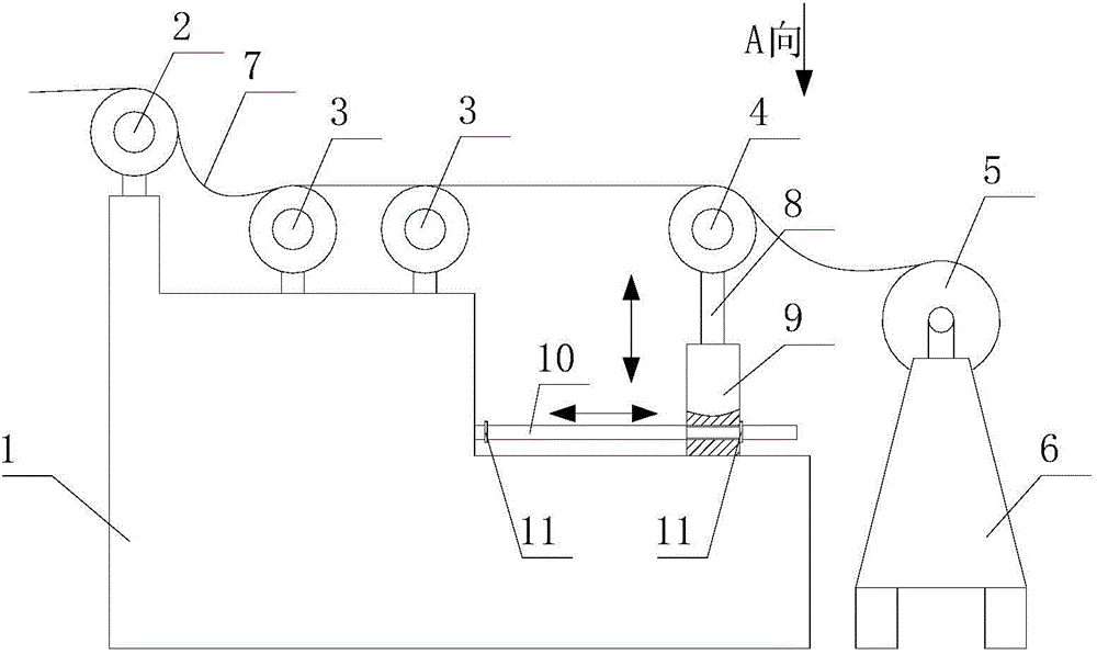 Cloth-rolling device for cloth-drying machine with automatic adjusting function