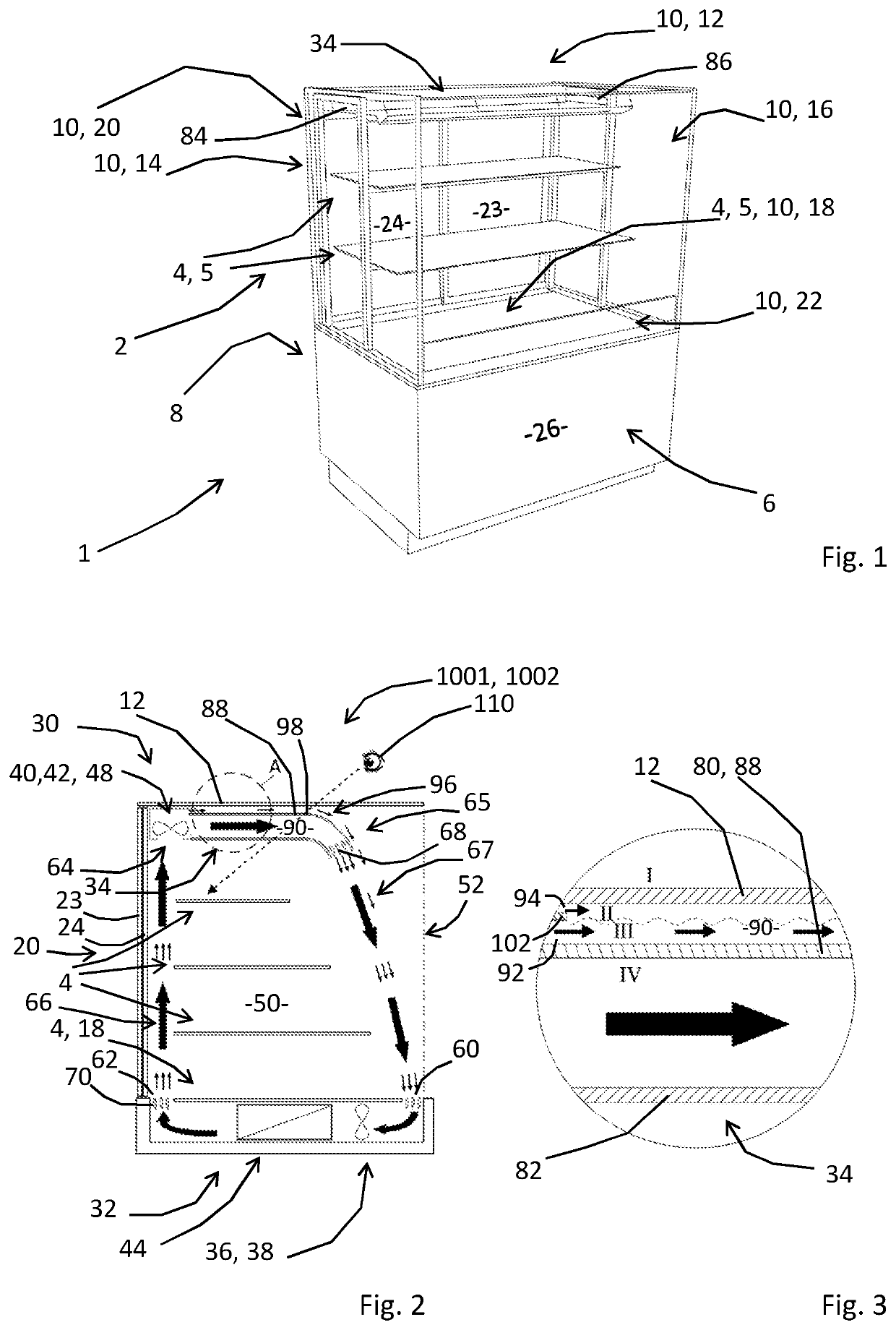 System Comprising a Display Unit for Storing and Displaying Food Products, and Multiple Shelves, and Method for Storing and Displaying Refrigerated Food Products in a Display Unit