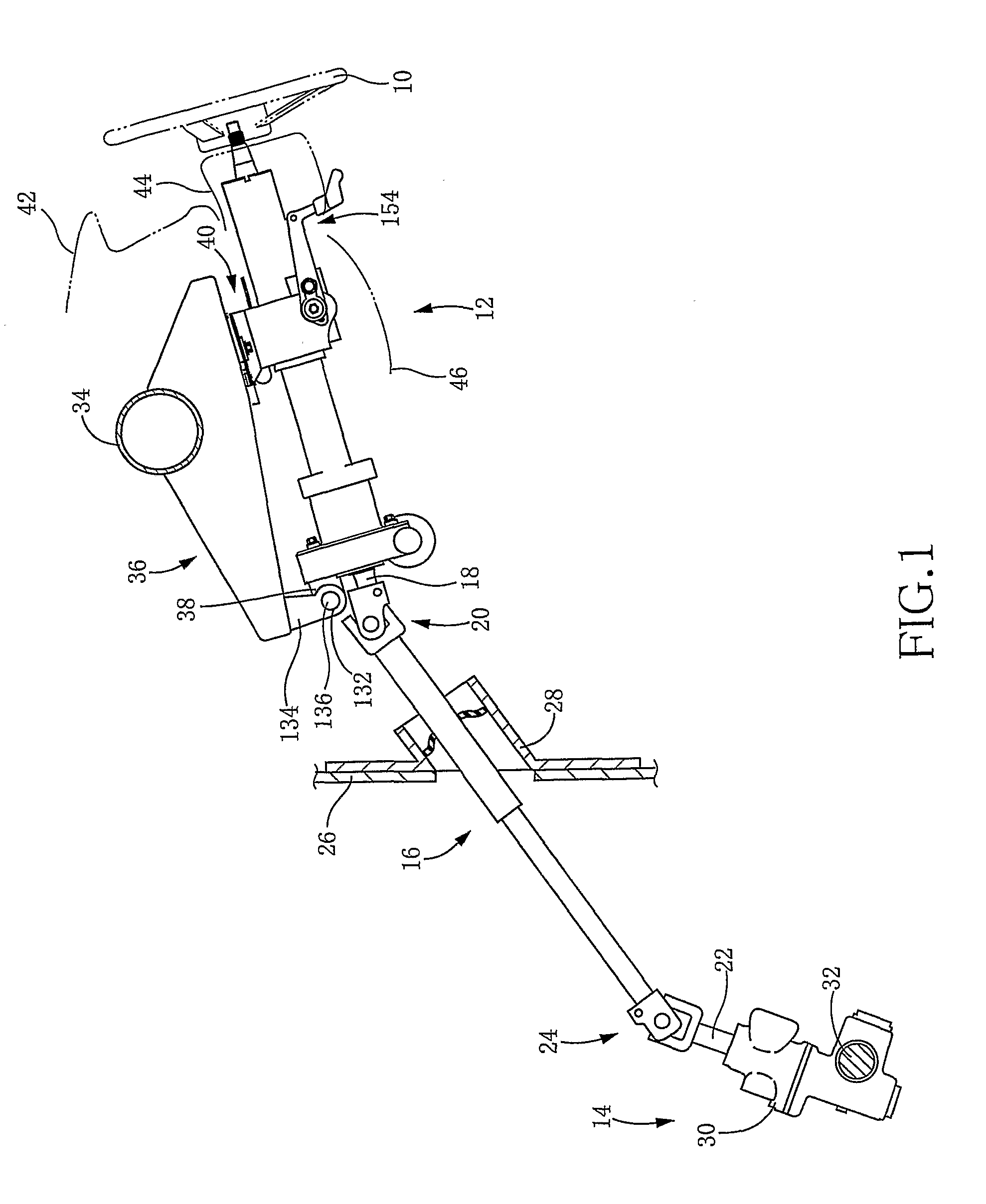 Steering-force transmitting apparatus for vehicle