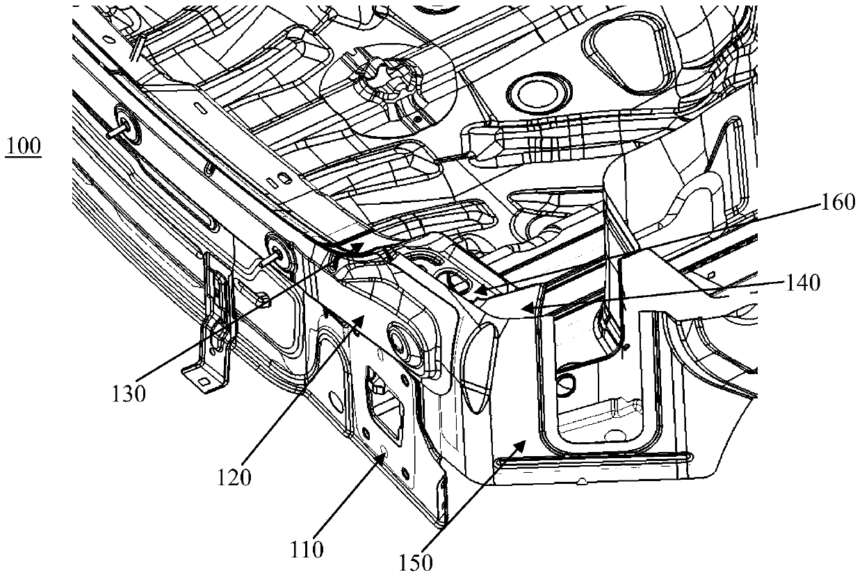 Rear panel assembly for vehicle and vehicle having same