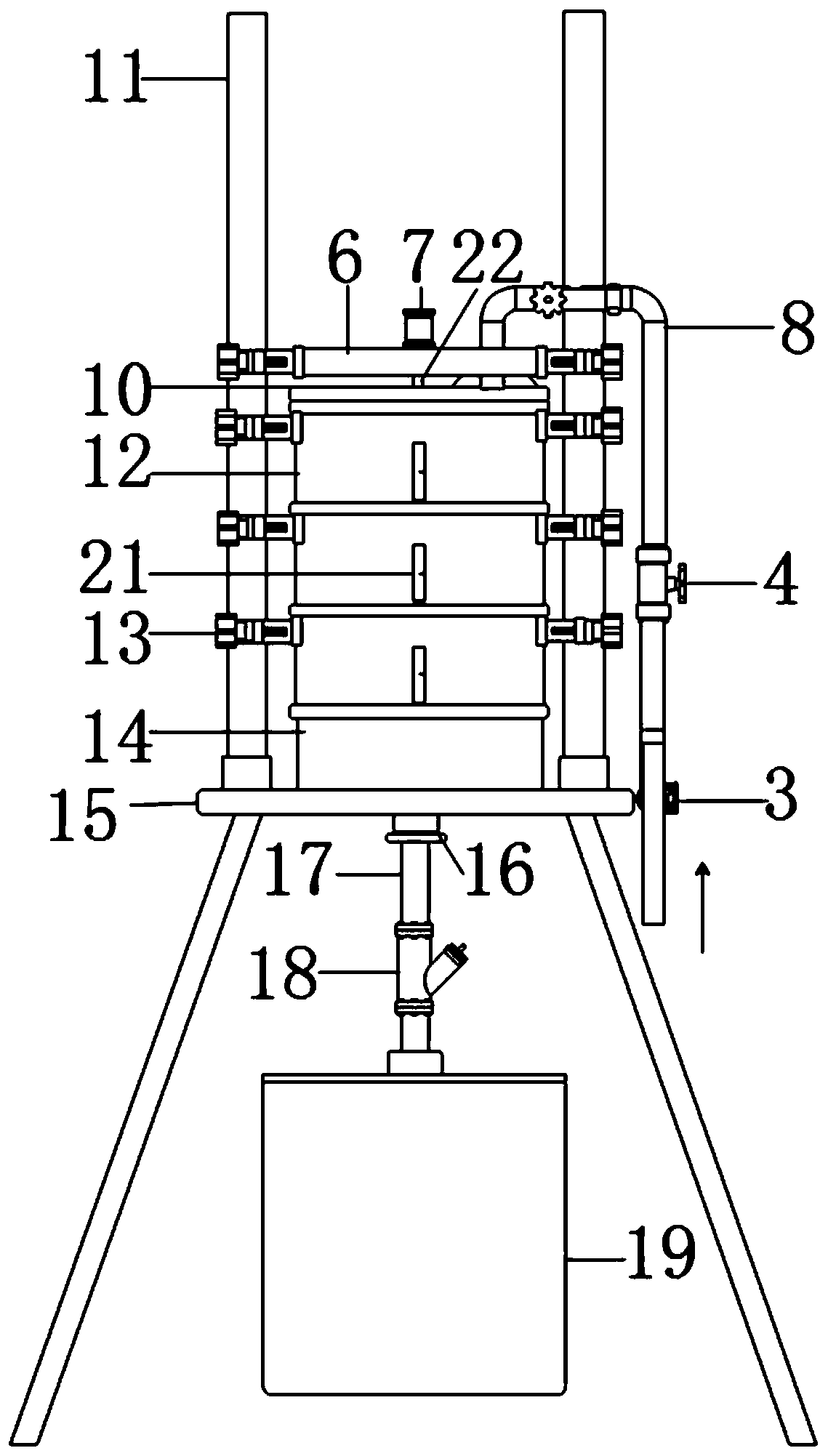 Anti-blocking synchronous collection system for multi-particle-size micro-plastic in water body
