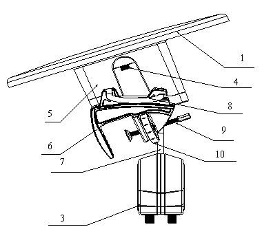 Combined antenna capable of being erected on satellite antenna