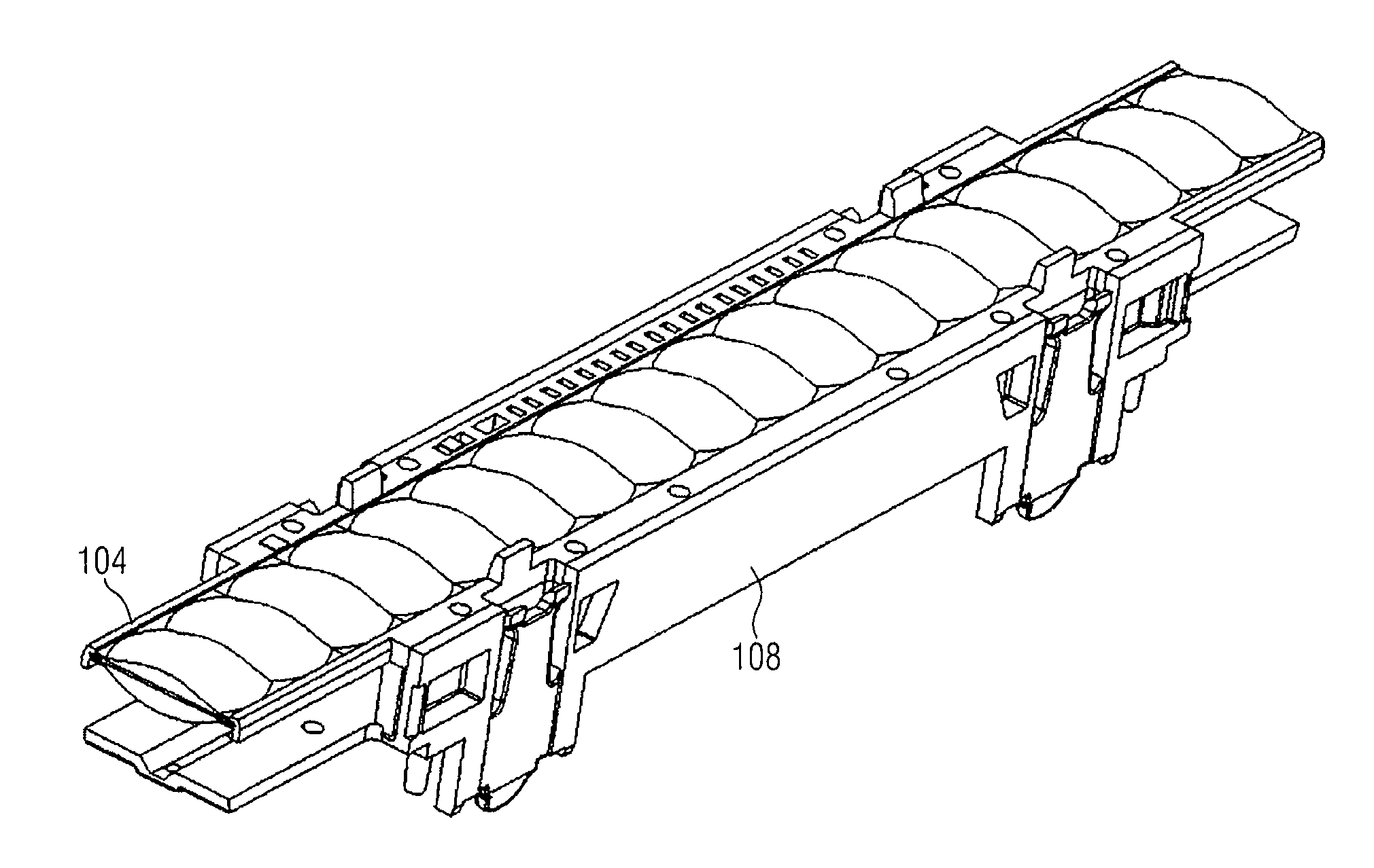 Lens carrier and optical module for a light curtain and fabrication method