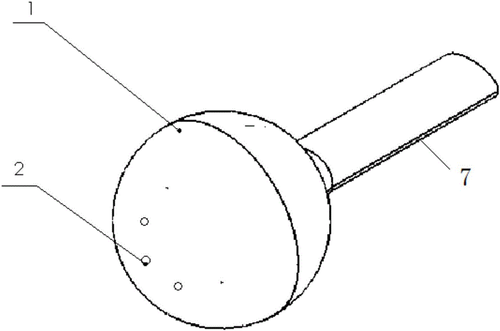 Omnidirectional atmospheric data measurement spherical probe