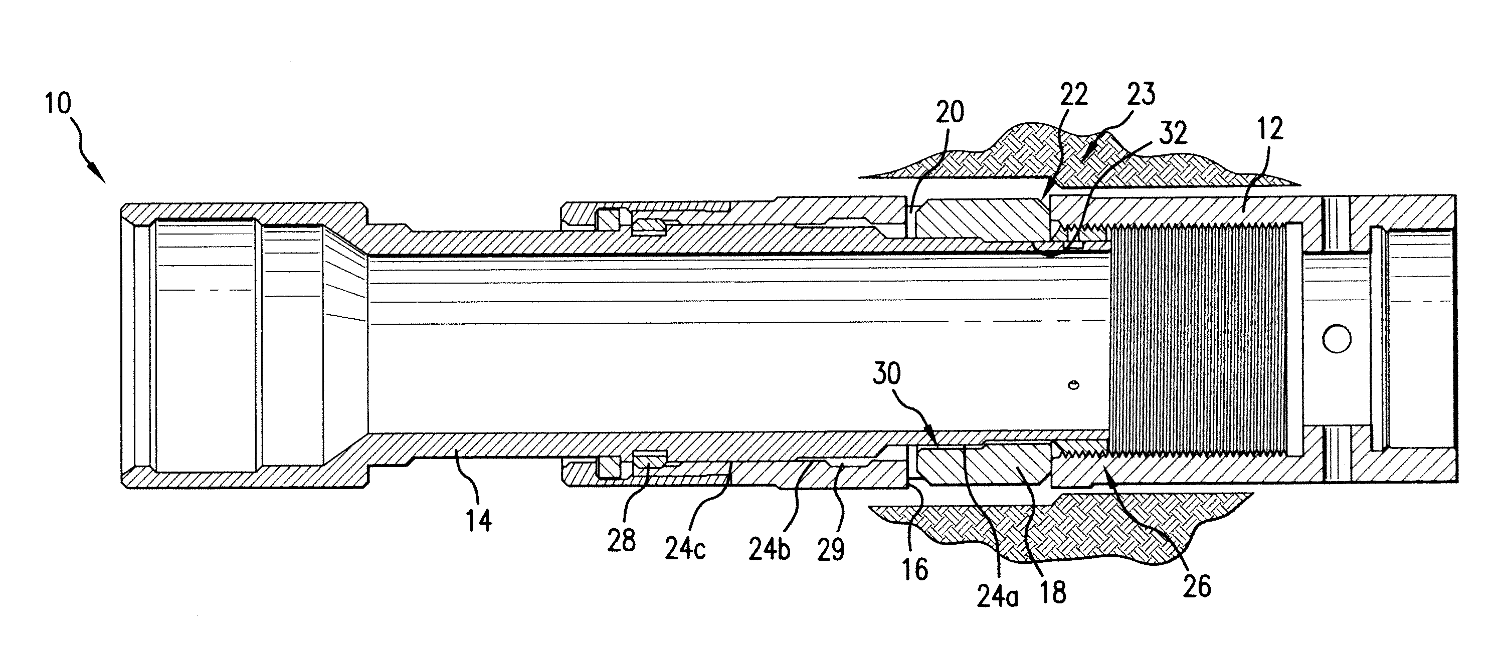 High pressure lock assembly