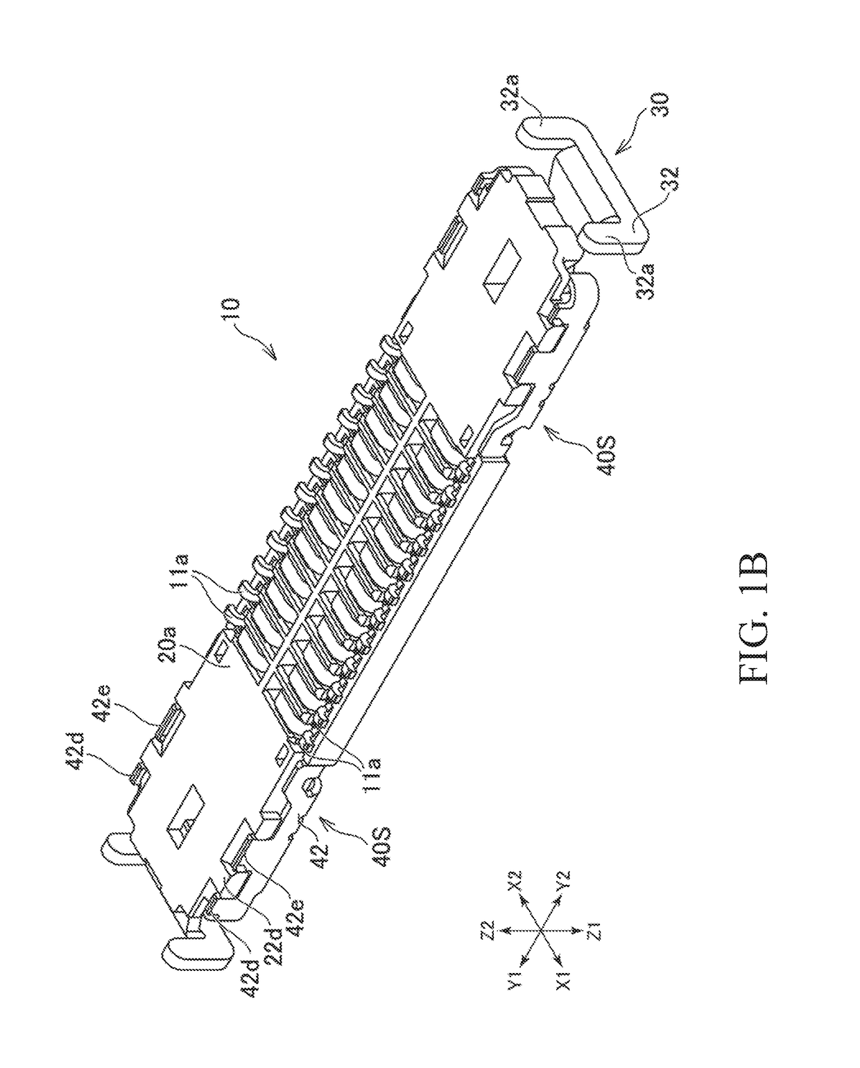 Connector and connector assembly with slidable latch