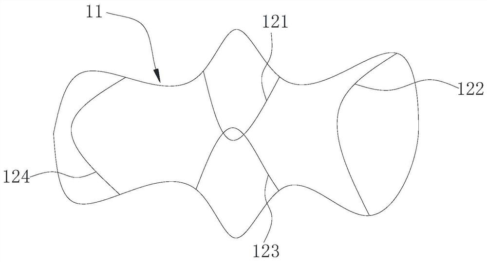 Covered stent, conveying system and conveying method