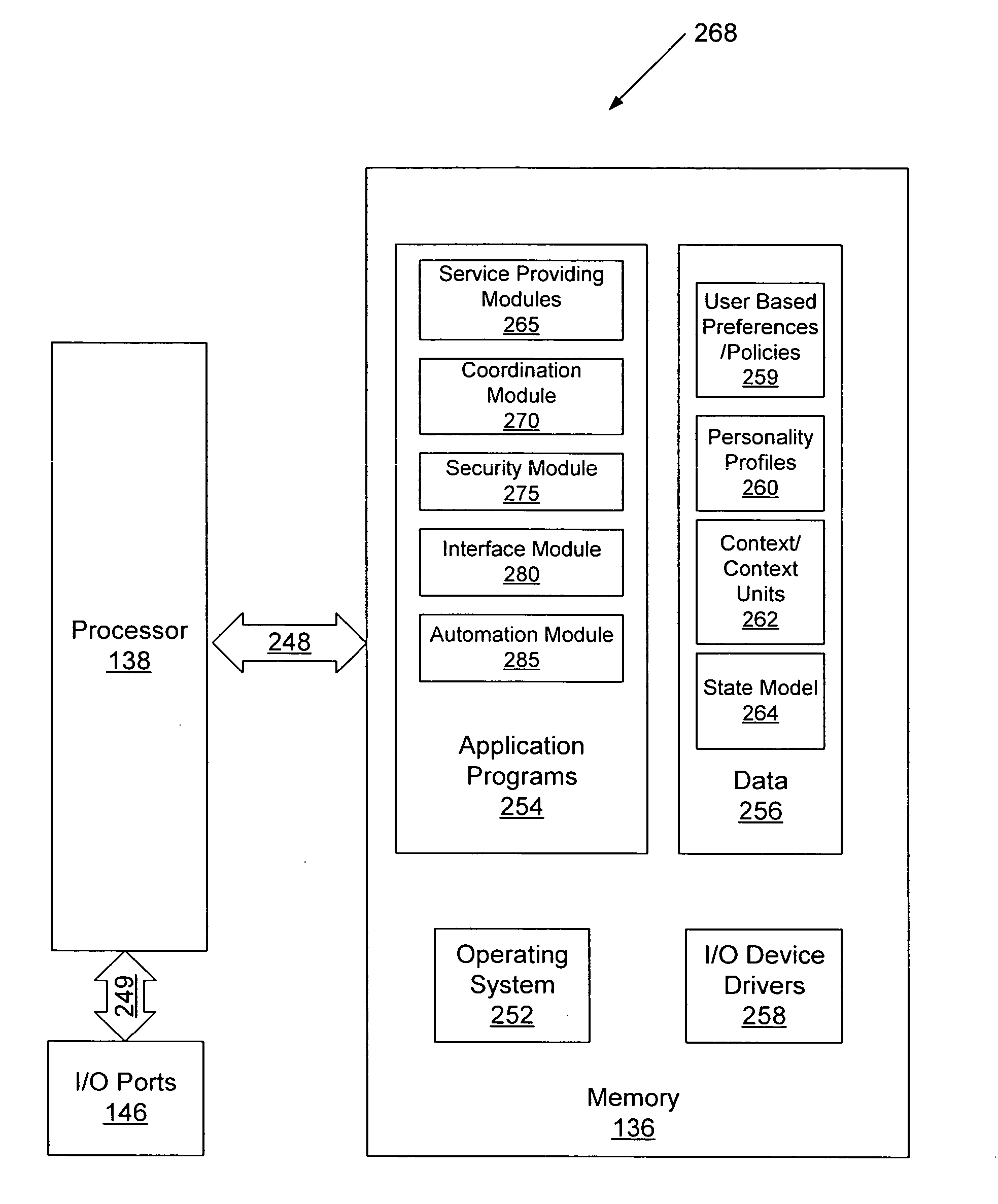 Methods, systems and computer program products for providing application services to a user
