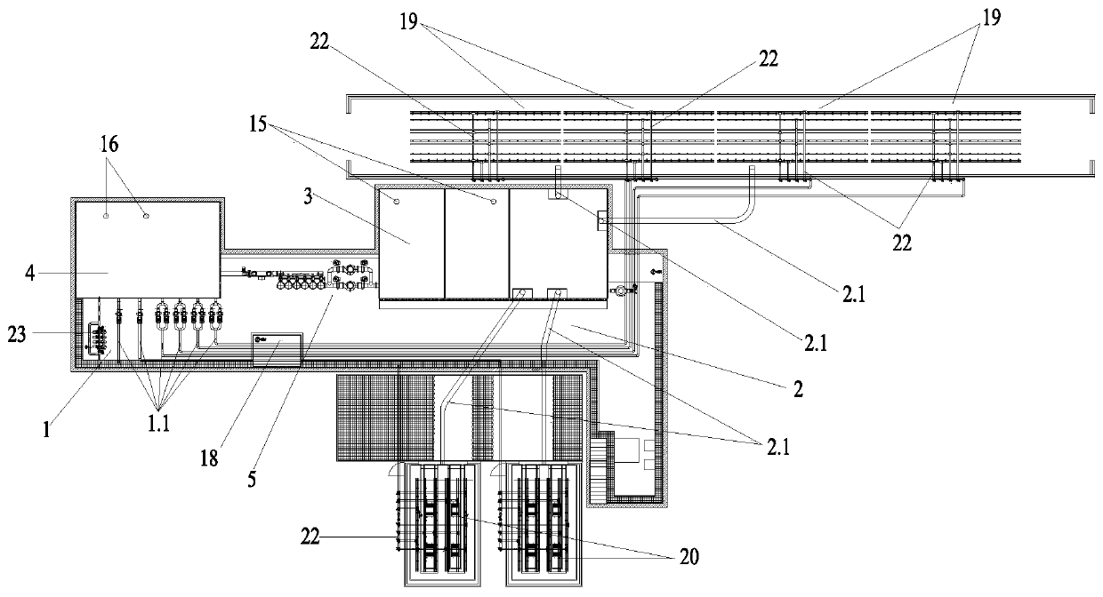 Water circulation treatment system capable of being used by multiple rain chambers