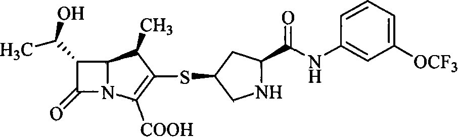 Six-membered ring methanamide substituted sulfhydryl pyrrolidine carbpenem compound