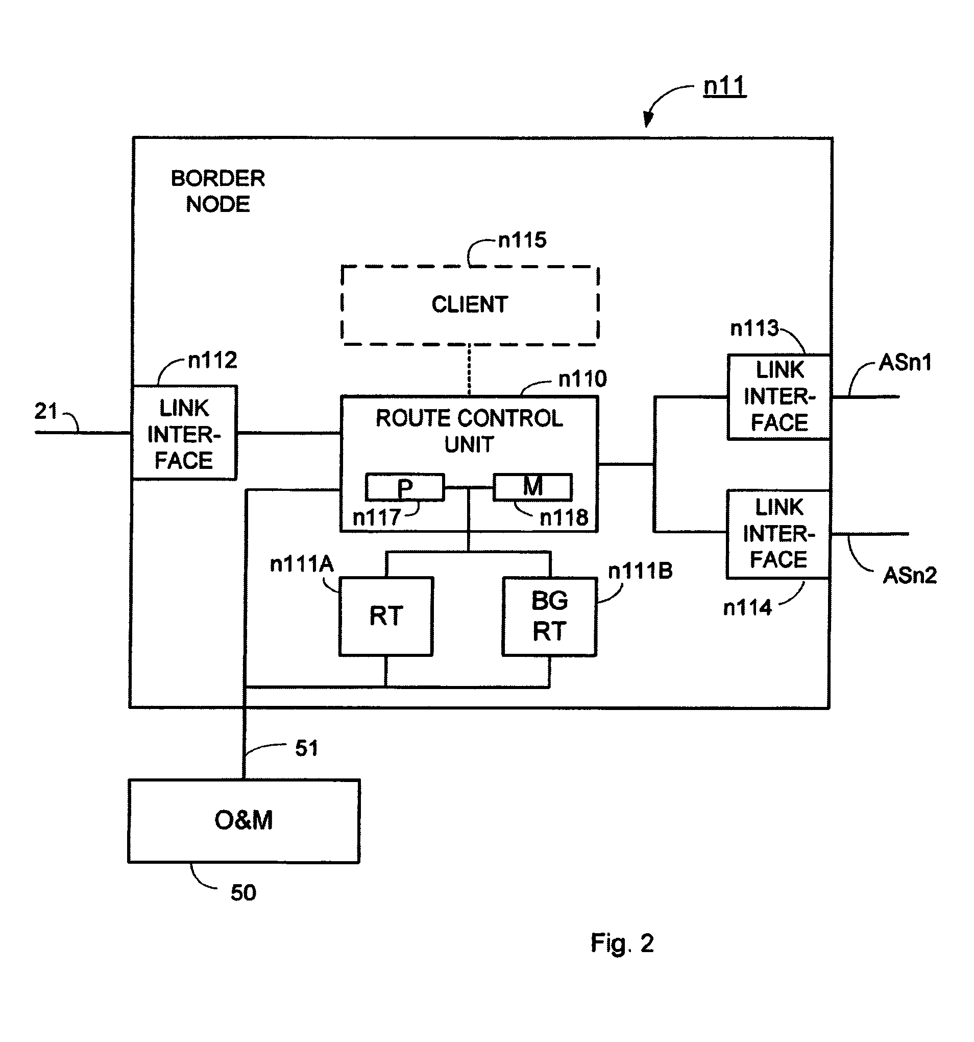 Method and node for supporting routing via inter as path