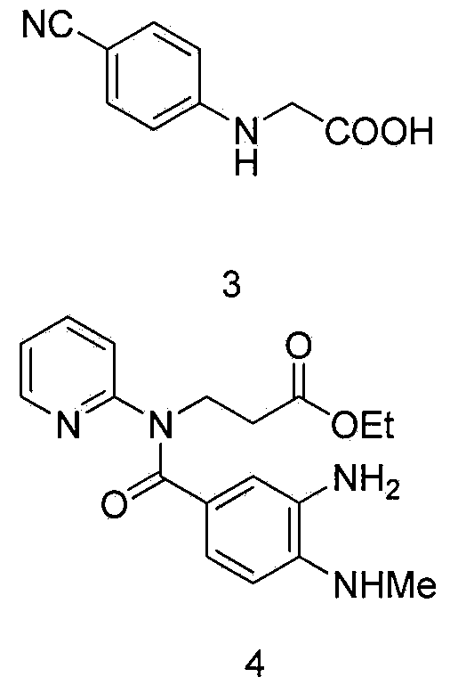 Preparation method of 3-[[[2-[[4-cyanophenyl) amino] methyl]-1-methyl-1H-benzimidazole-5-yl] carbonyl] (pyridine-2-yl) amino] ethyl propionate