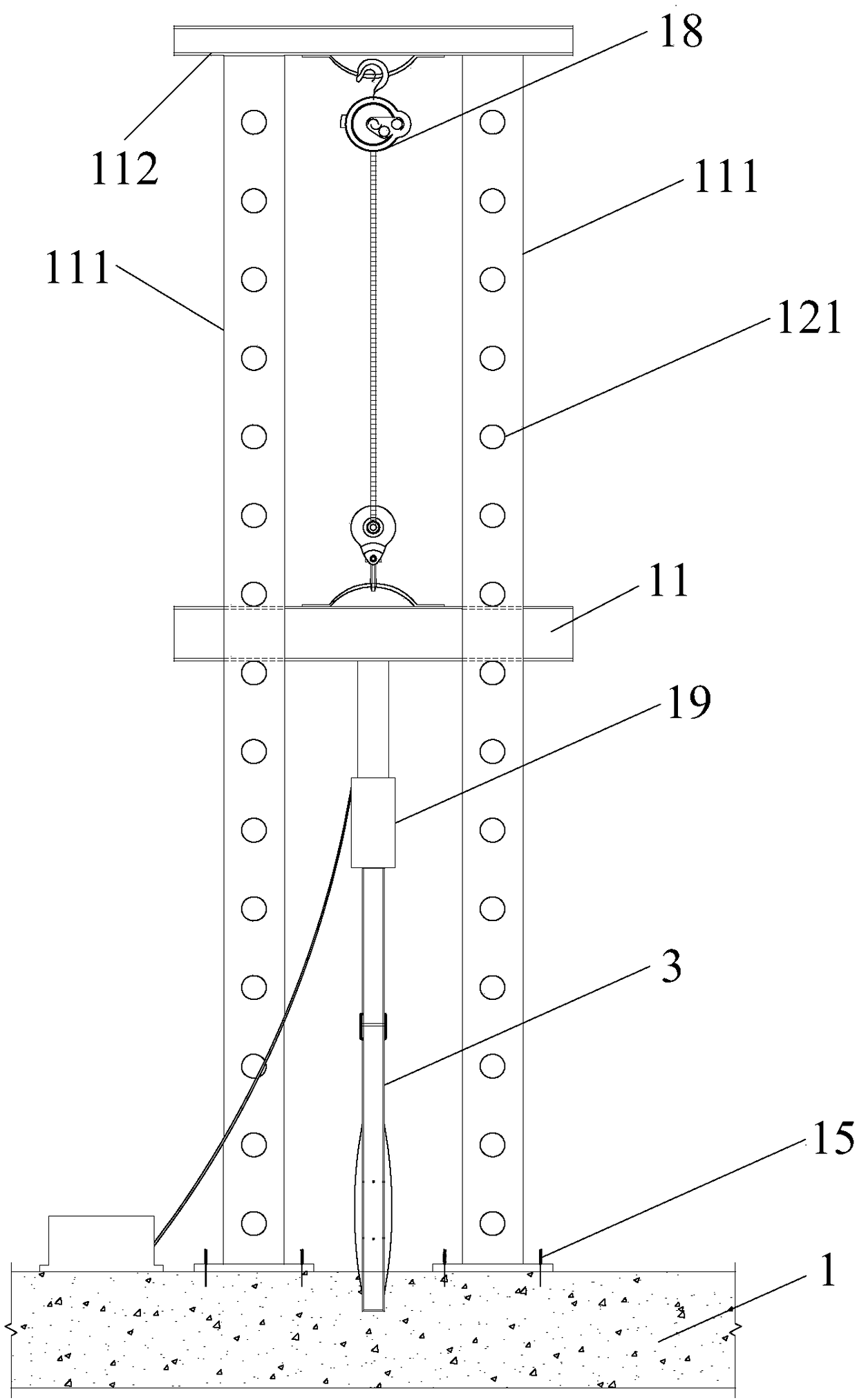 Grouted steel pipe pile foundation strengthening system and construction method thereof