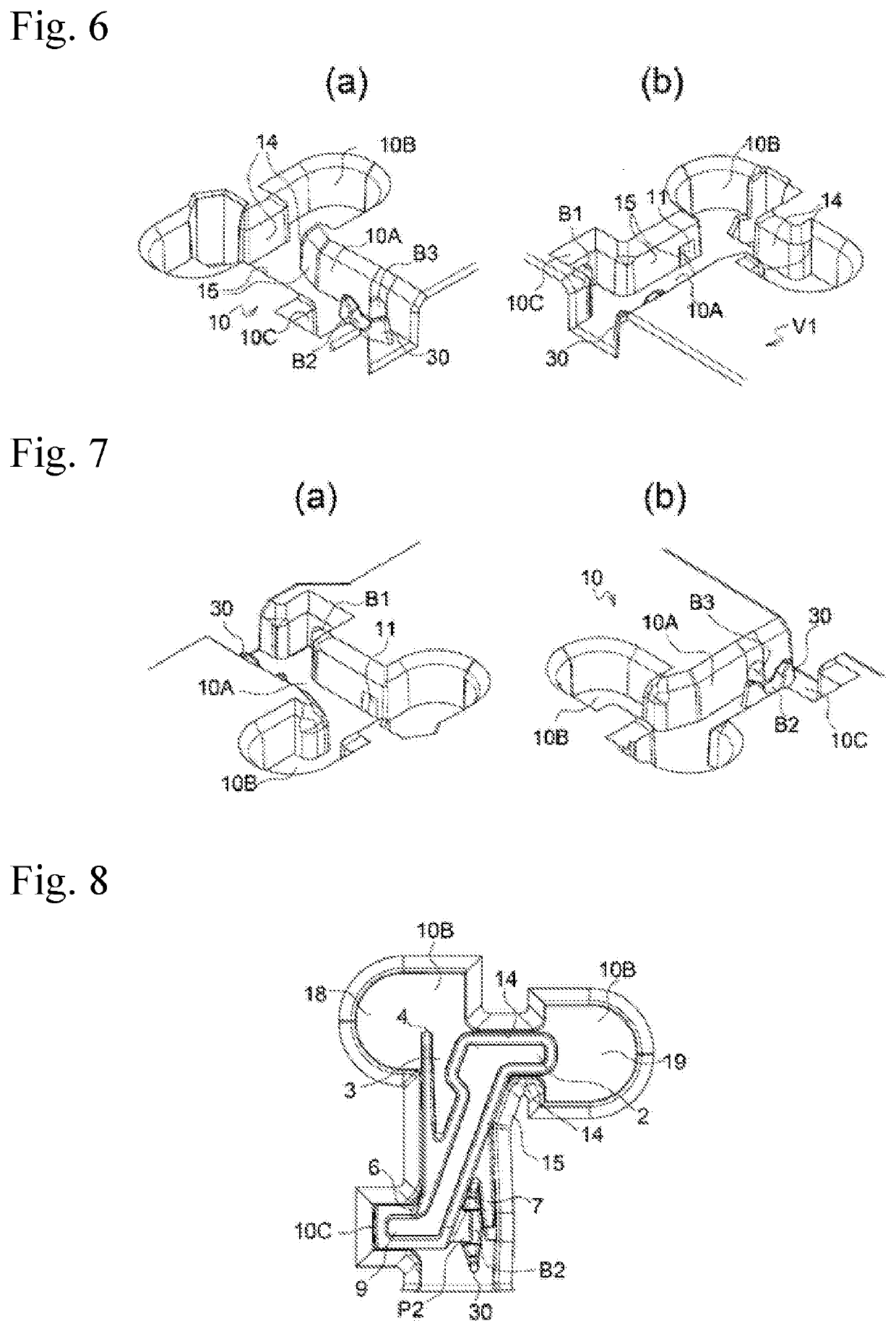 Trolley coupling structure