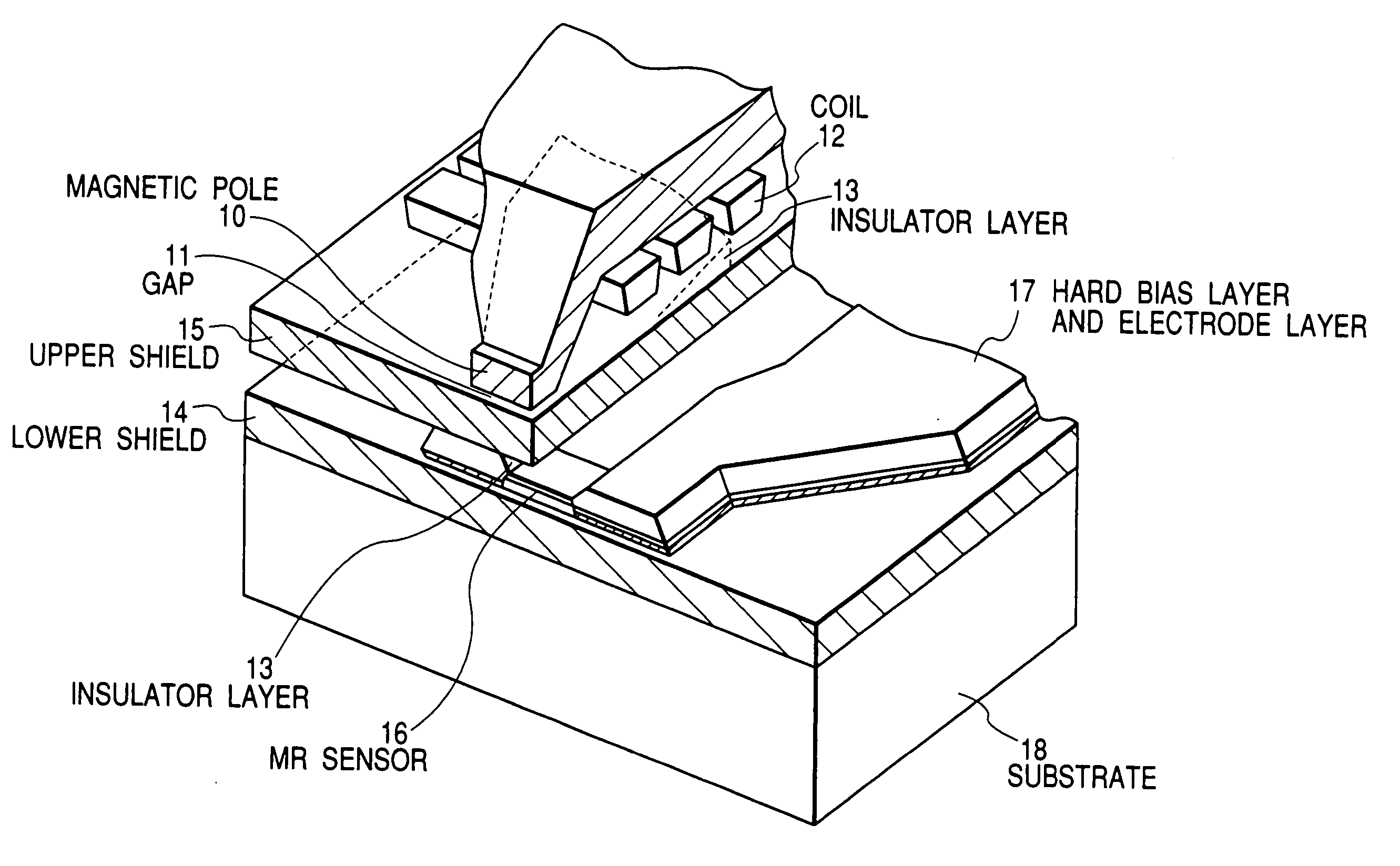 Magnetic thin film head, the fabrication method, and magnetic disk