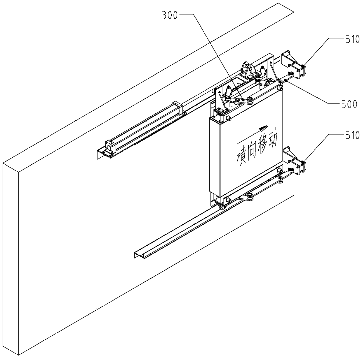 Mechanical press-bar type translation door sealing structure