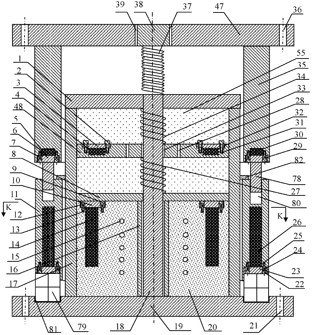 No-leakage rotatable and axially movable fluid damper