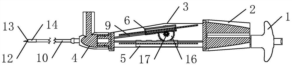 Linkage structure of an endoscopic instrument